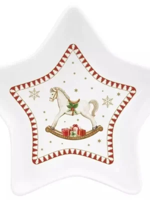 Sleva Easy Life Porcelánová miska Magie De Noel ve tvaru hvězdy v dárkové krabičce ø15 cm