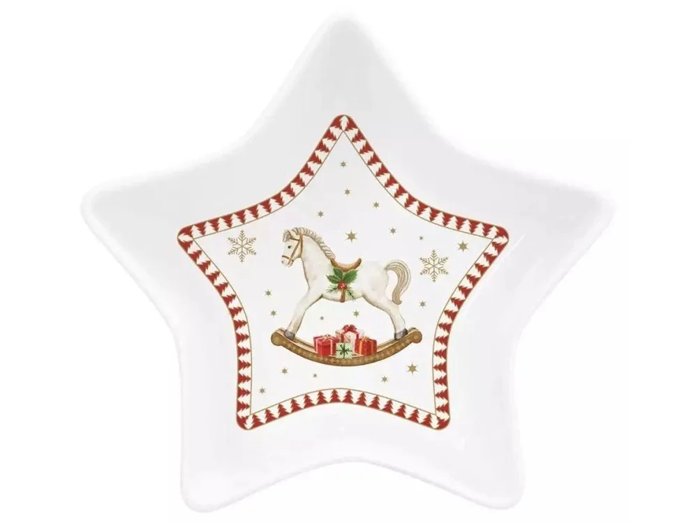 Sleva Easy Life Porcelánová miska Magie De Noel ve tvaru hvězdy v dárkové krabičce ø15 cm