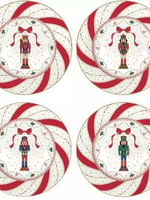 Easy Life Porcelánové dezertní talíře Nutcracker Twist 4 ks ø 19 cm Bezpečná Platba