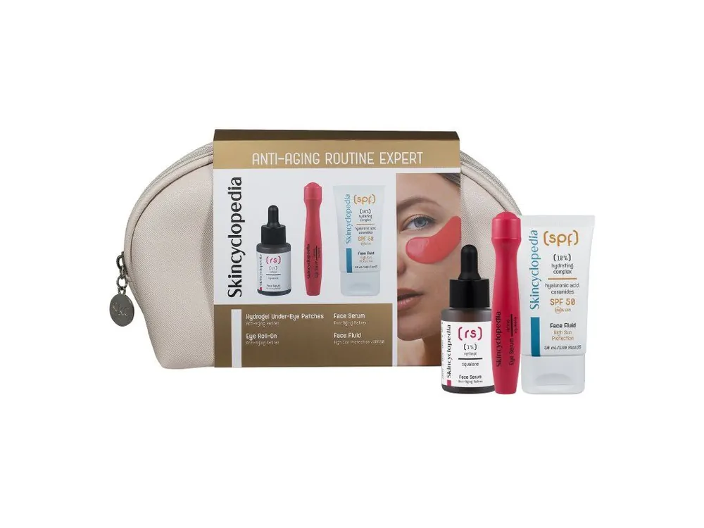 Ihned K Objednání Skincyclopedia Anti-ageing Routine Expert Protivráskový kosmetický set s retinolem 4 ks + kosmetická taštička
