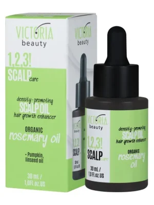 Hit Sezóny Victoria Beauty 1,2,3 Scalp! Vlasový olej na podporu růstu vlasů s rozmarýnovým olejem 30 mL