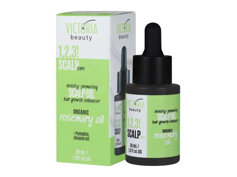 Hit Sezóny Victoria Beauty 1,2,3 Scalp! Vlasový olej na podporu růstu vlasů s rozmarýnovým olejem 30 mL