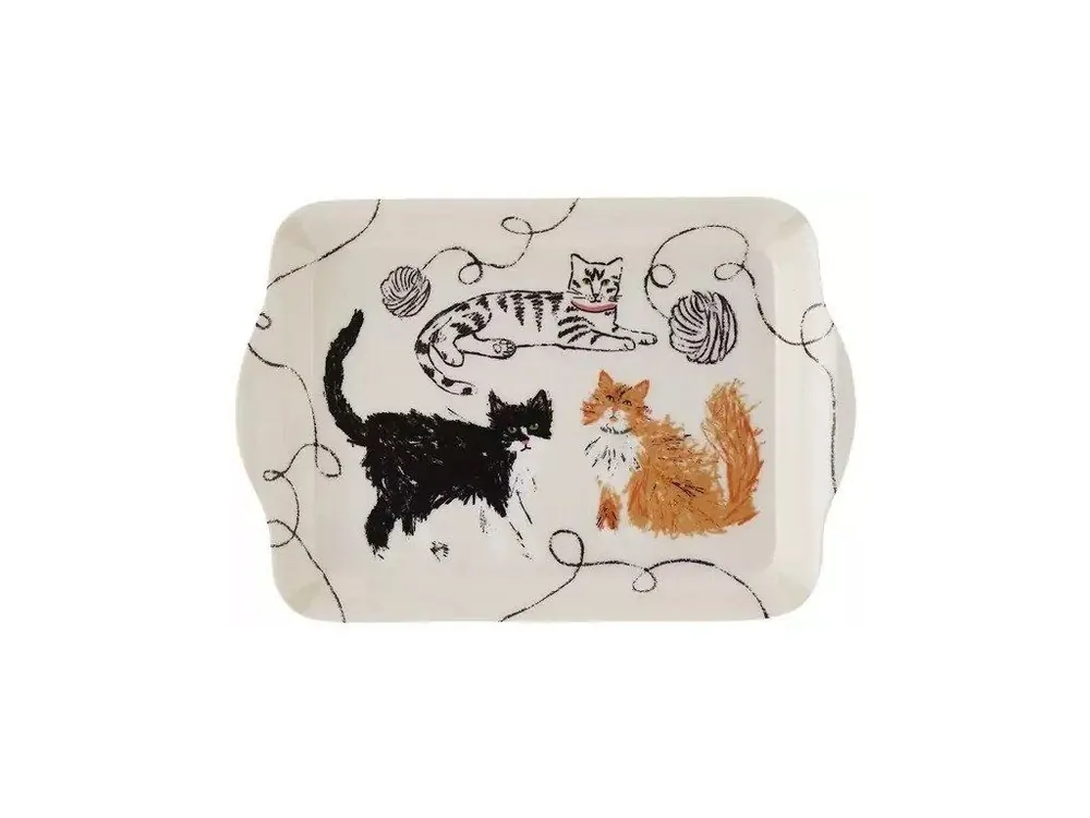 Akční Cena Ulster Weavers Plastový tácek Feline Friends 21 × 14 × 2 cm