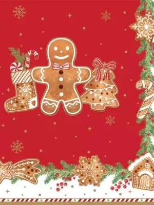 Omezená Nabídka Easy Life Papírový ubrousek Fancy gingerbread 33×33 cm 20 ks
