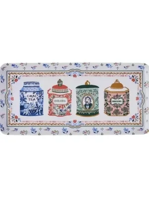Ulster Weavers Plastový tác Tea Tins 39 × 17 × 2.5 cm Nejprodávanější