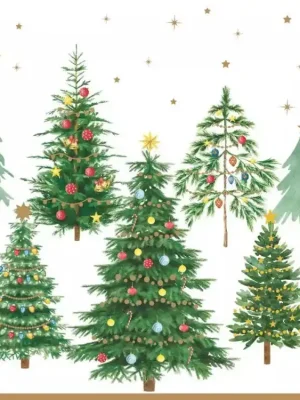 Easy Life Papírový ubrousek Festive Trees 33×33 cm 20 ks Ihned K Objednání