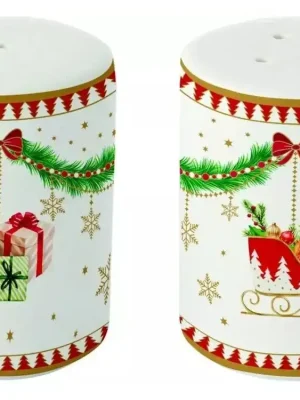 Výprodej Easy Life Porcelánová slánka a pepřenka Magie De Noel ø 5 cm 2 ks