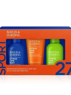 Přímo Od Výrobce Baylis & Harding Pánská dárková sada péče o tělo mini Limetka a Máta 3 ks