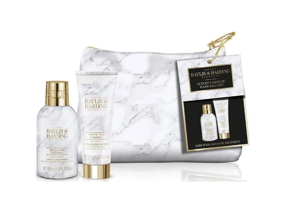 Baylis & Harding Elements mycí gel 100 ml + krém na ruce 50 ml + kosmetická taštička dárková sada 3 ks Top Prodej