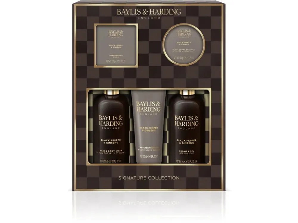 Nízká Cena Baylis & Harding Pánská sada tělové kosmetiky Black Pepper & Ginseng 5 ks