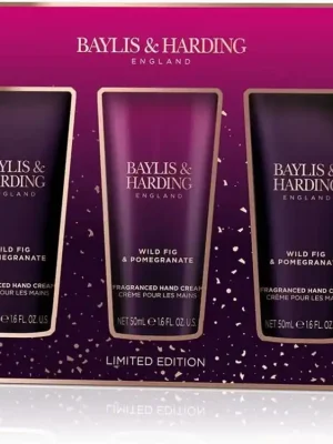 Nejprodávanější Baylis & Harding Sada krémů na ruce Wild Fig & Pomegranate (divoké fíky a granátové jablko) 3 x 50 ml