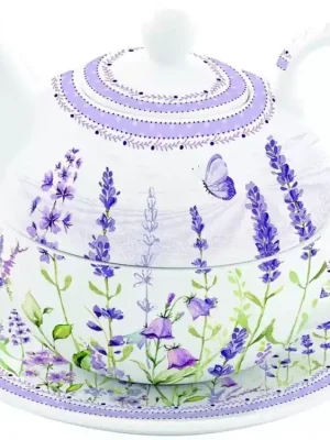 Easy Life Porcelánová konvička s šálkem Lavender Field 350 ml Hit Sezóny