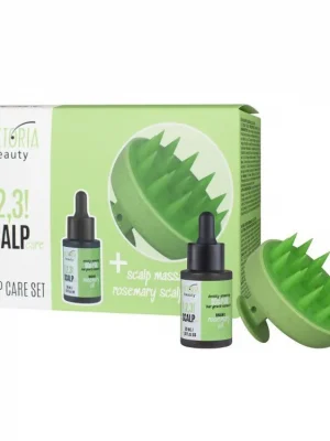 Victoria beauty 1,2,3 Scalp Care Set vlasového séra s rozmarýnem a masážního hřebene na pokožku hlavy 2 ks Bezpečná Platba