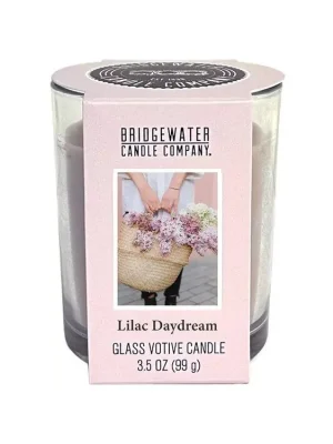 Cenově Výhodný Bridgewater Candle Company Vonná votivní svíčka ve skleničce Lilac Daydream ( šeříkové snění ) 99 g 30 hodin