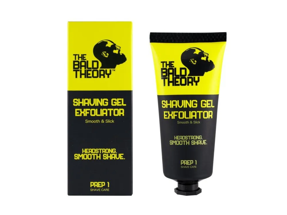 Pouze Dnes THE BALD THEORY Exfoliační holící gel na pokožku hlavy s kyselinou hyaluronovou 100 ml