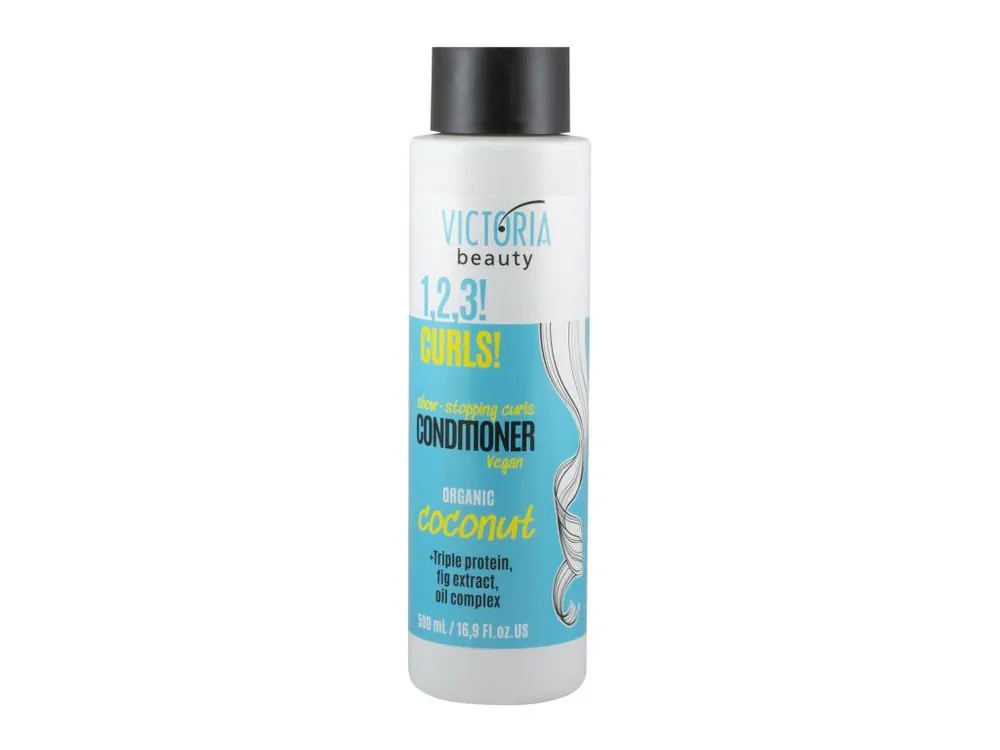 Oblíbený Victoria beauty 1,2,3 Curls Vegan Kondicionér pro vlnité vlasy s BIO kokosovým olejem 500 mL