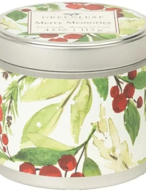 Bezpečná Platba Greenleaf Vonná svíčka v plechové dóze Merry Memories 113 g
