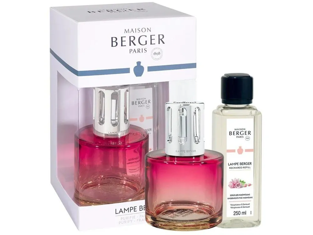 Speciální Cena MAISON BERGER PARIS Dárkový set Pure lampa 250 ml s náplní Pod magnóliemi 250 ml růžová