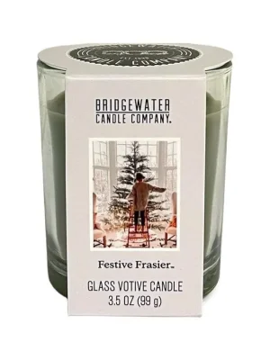 Autentický Bridgewater Candle Company Votivní svíčka ve skleničce Festive Frasier 99 g