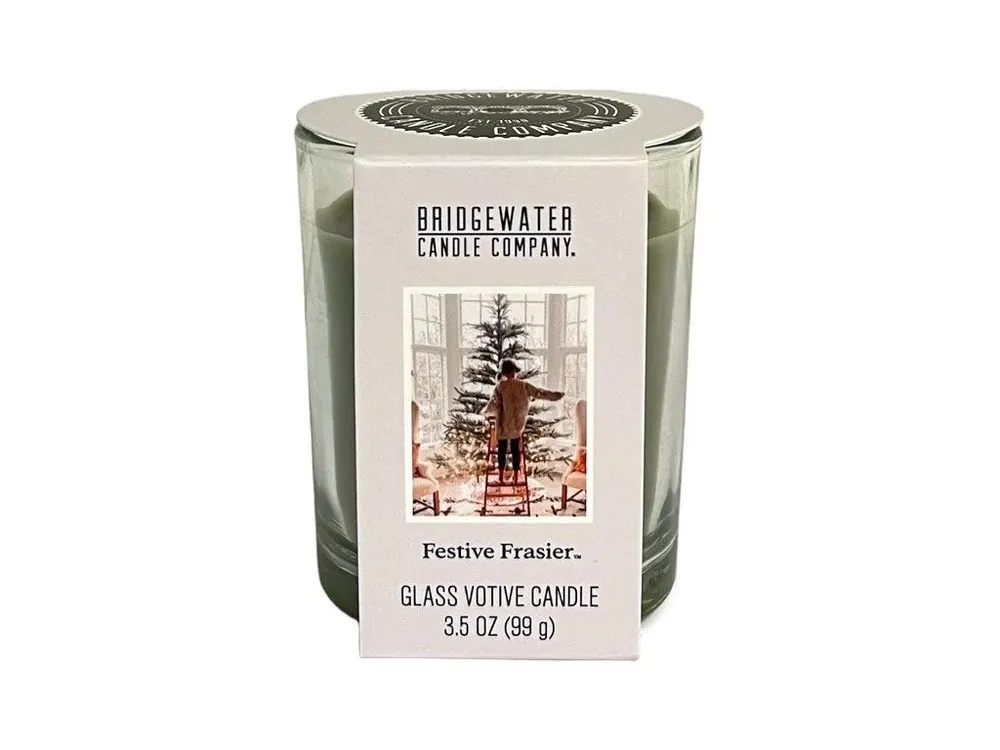 Autentický Bridgewater Candle Company Votivní svíčka ve skleničce Festive Frasier 99 g