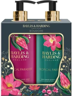 Bezpečná Platba Baylis & Harding Tropical Paradise Dárková sada péče o ruce Tekuté mýdlo 300 ml Mléko na ruce 300 ml 2 ks