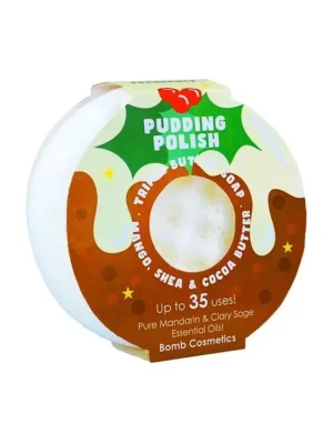 Bomb Cosmetics Sprchová masážní houba Vánoční puding s bambuckým máslem 165 g Bezpečná Platba