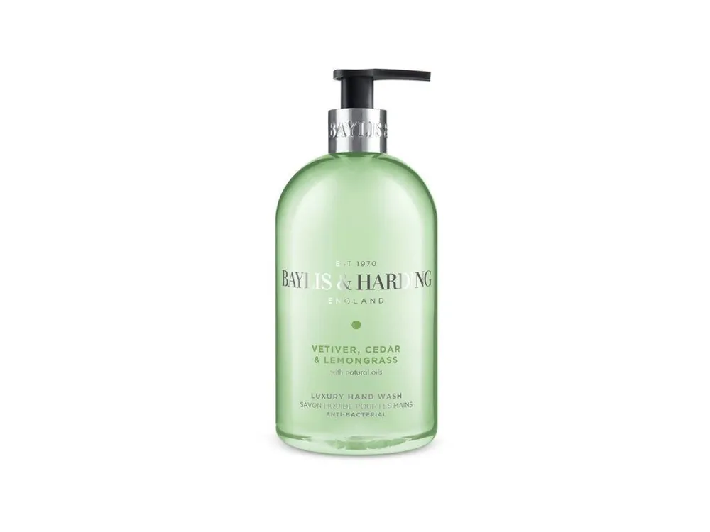 Ihned K Objednání Baylis & Harding Vetiver, Cedr & Lemongrass, Antibakteriální tekuté mýdlo na ruce, 500 ml