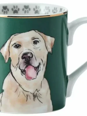 Rychlé Dodání Kitchen craft Porcelánový hrníček Labrador v dárkové krabičce 280 ml