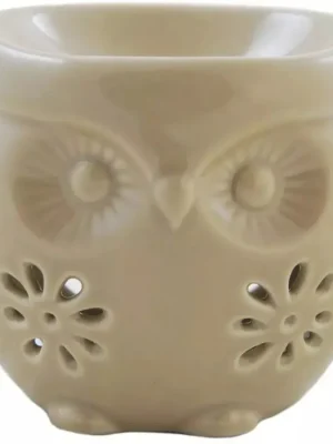 Bezpečná Platba Bridgewater candle company Aroma lampa OWL (sovička) krémová 9x8x9 cm