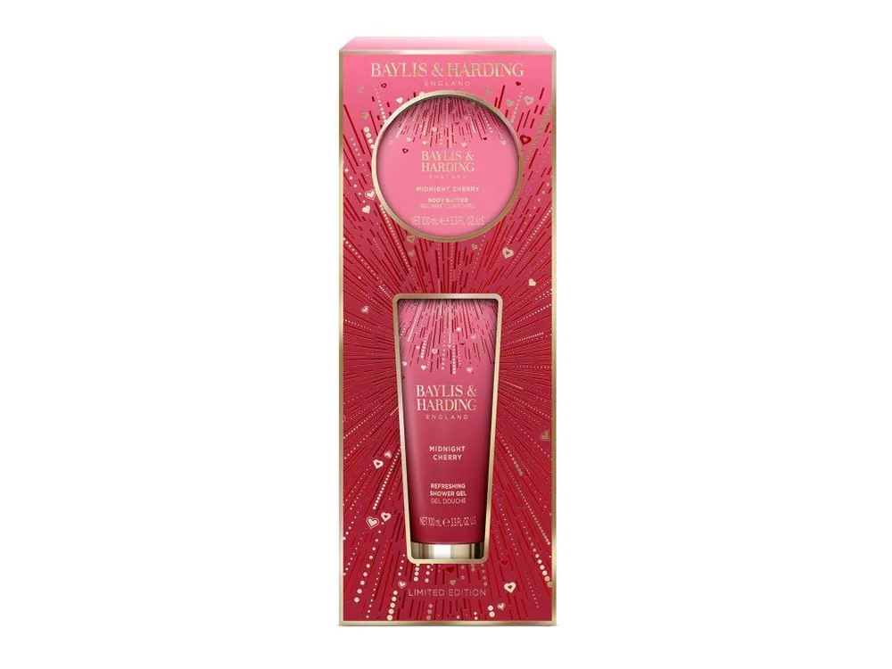 Nejlepší Cena Baylis & Harding Dárková sada Midnight Cherry Sprchový gel 100 ml Tělové máslo 100 ml 2 ks