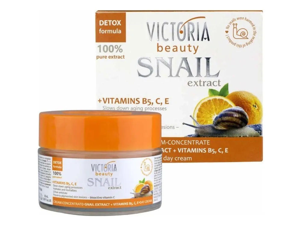 Sleva Victoria Beauty Snail Extract denní krém s vitamíny B5 C E a šnečím extraktem 50 ml