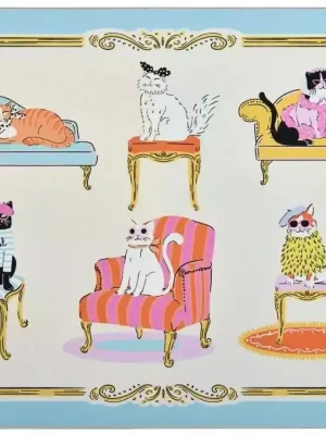 Ulster Weavers Korkové prostírání Cool Cats 21,5 x 29 cm 4 ks Sleva