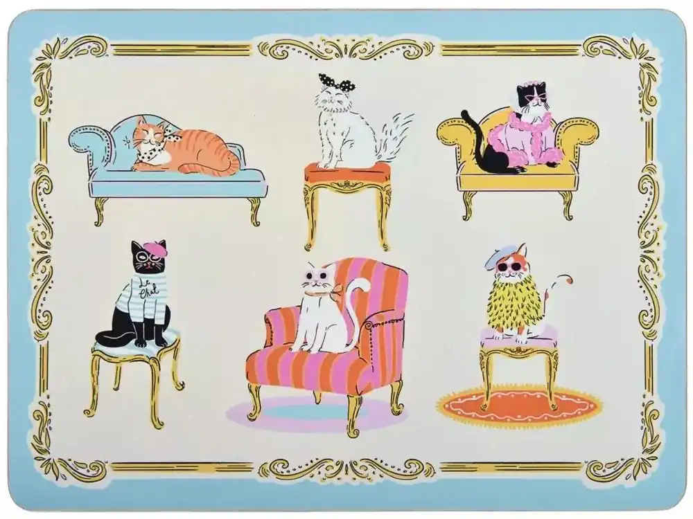 Ulster Weavers Korkové prostírání Cool Cats 21,5 x 29 cm 4 ks Sleva