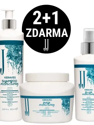Akce 2+1 zdarma! JJ Keraveg kosmetická sada pro obnovu vlasů Nejlepší Volba