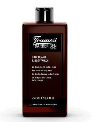 Nejlepší Volba Framesi Barber GEN Hair, Beard & Body šampon na vlasy, vosy a tělo 250 ml