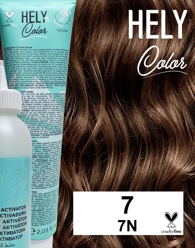 Sezónní Sleva Hely Color permanentní barva na vlasy - blond (7/7N) 60 ml