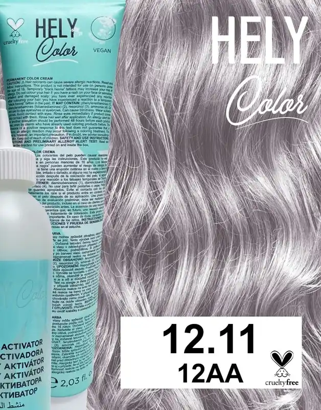 Hely Color permanentní barva na vlasy - speciální blond popelavá intenzivní (12.11/12AA) 60 ml Odeslání Ihned