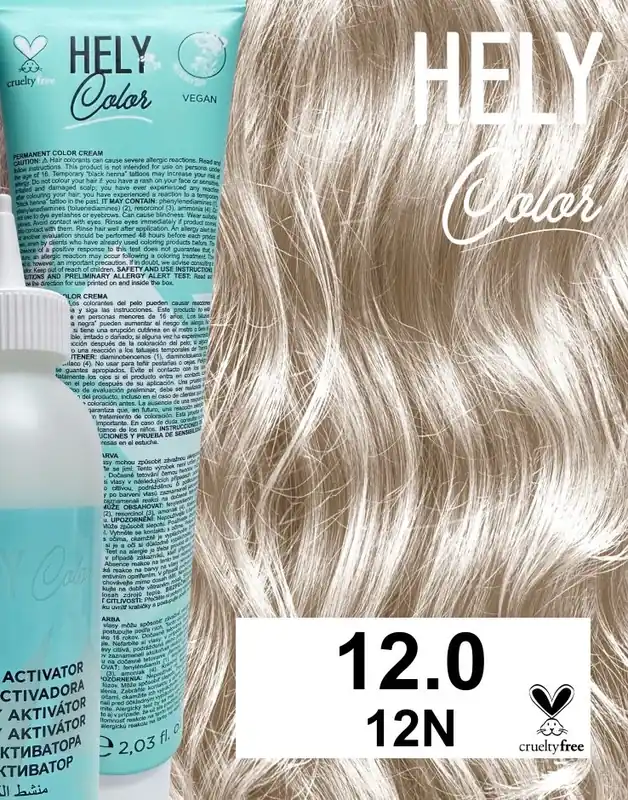 Hely Color permanentní barva na vlasy - super platinová přírodní blond (12.0/12N) 60 ml Značkový