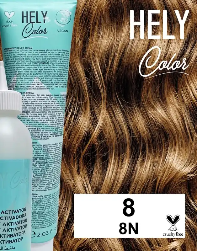 Hely Color permanentní barva na vlasy - světlá blond (8/8N) 60 ml Doprava Zdarma