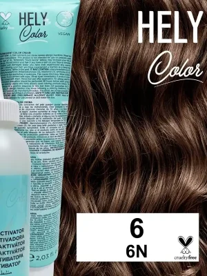 Akce Hely Color permanentní barva na vlasy - tmavá blond (6/6N) 60 ml