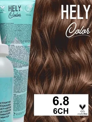 Hely Color permanentní barva na vlasy - tmavá blond čokoláda (6.8/6CH) 60 ml Vysoce Kvalitní