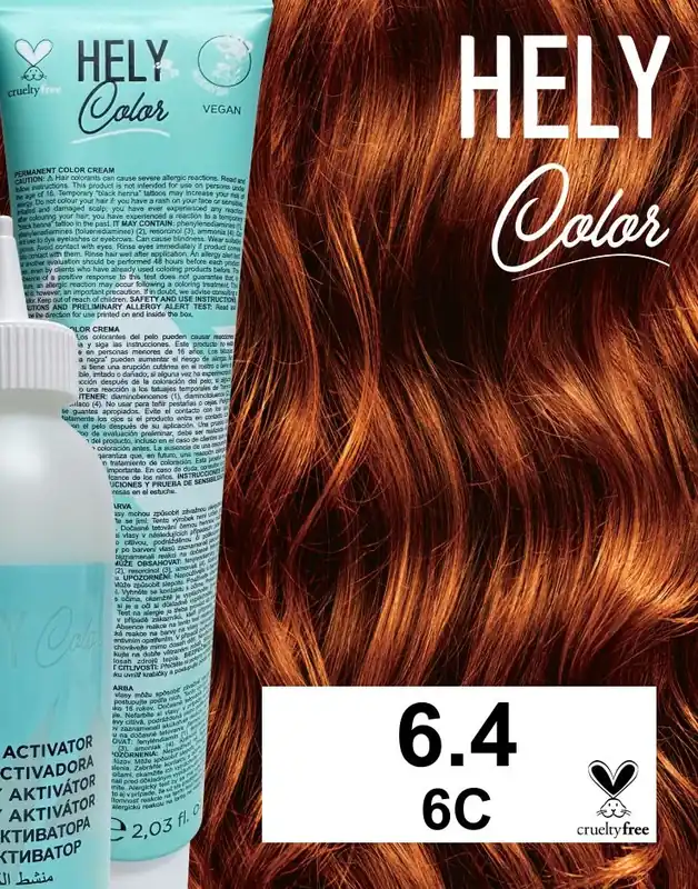 Rychlé Dodání Hely Color permanentní barva na vlasy - tmavá blond měděná (6.4/6C) 60 ml