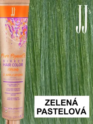 Novinka JJ's Direct Green Dew barva na vlasy pastelová zelená 100 ml