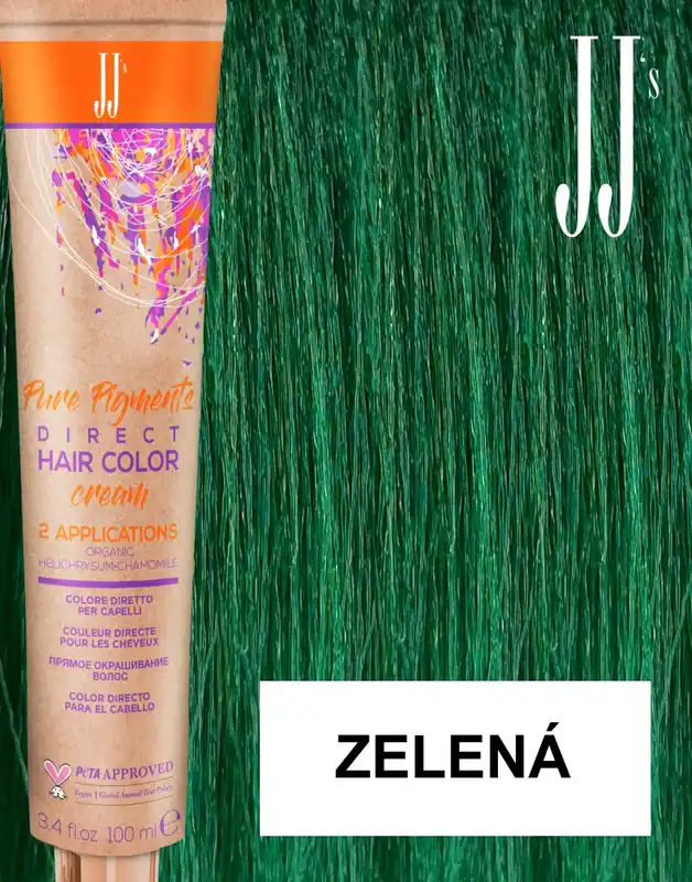 JJ's Direct Green Woodland barva na vlasy zelená 100 ml Autentický