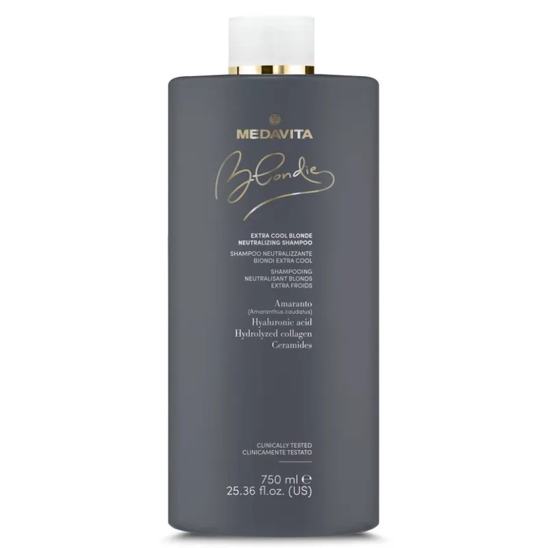 Omezená Nabídka Medavita Blondie Black šampón pro extra studenou blond 750 ml