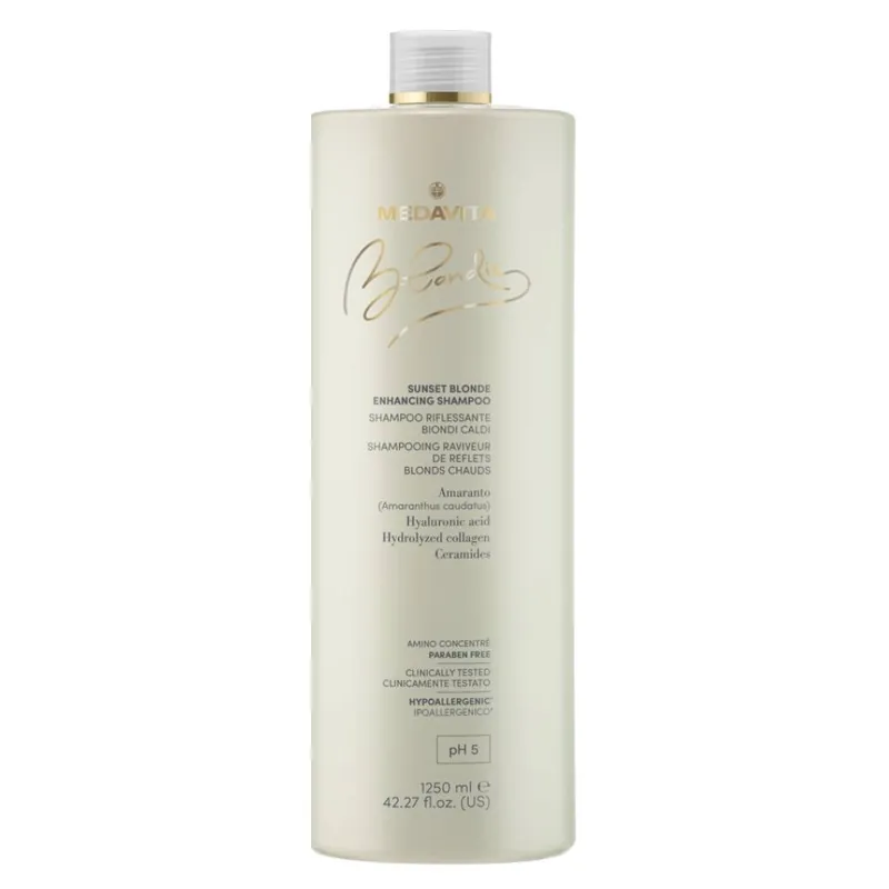 Medavita Blondie Sunset Blondes šampón pro teplé blond vlasy 1250 ml Ihned K Objednání