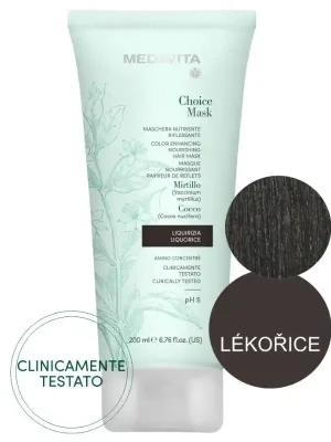 Značkový MedaVita Choice barvící maska lékořicová (liquorice) 200 ml