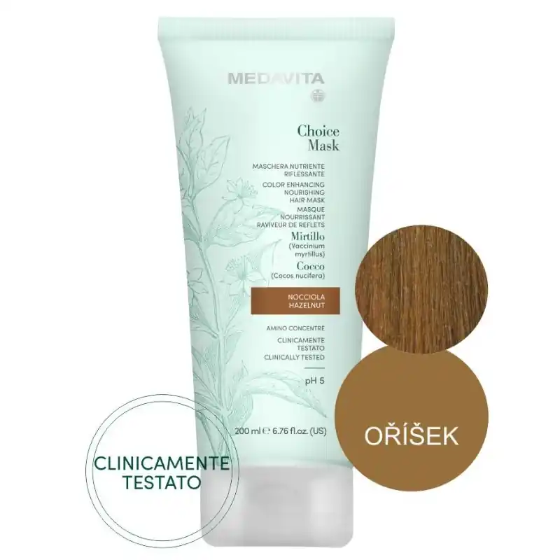 Novinka MedaVita Choice barvící maska oříšková (hazelnut) 200 ml