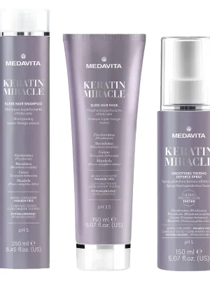 Medavita Keratin Miracle kosmetická sada pro vyhlazení vlasů Poslední Šance