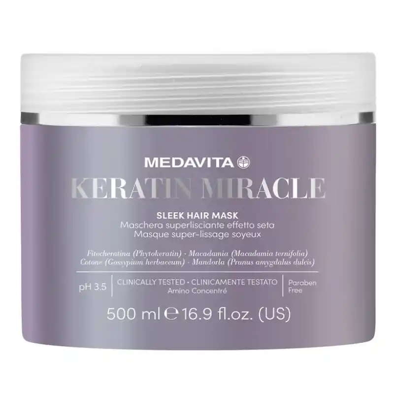 Medavita Keratin Miracle vyhlazující maska na vlasy 500 ml Rychlé Dodání